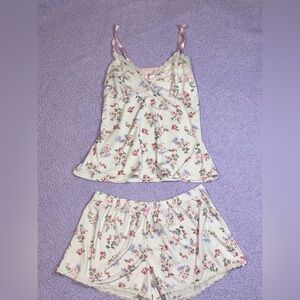 Laura Ashley Pink Floral Pajama Set